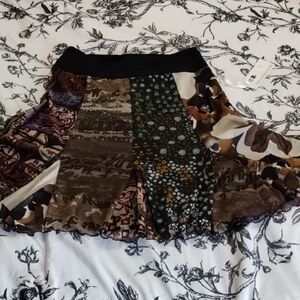 Multicolor Patchwork Skirt